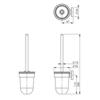 Phoenix Radii Toilet Brush & Holder - Round