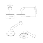 Rainware Marengo Outdoor Shower Rose Spec