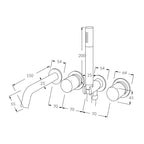 Sussex Circa Bath Mixer System 150mm with Handshower Chrome Specification