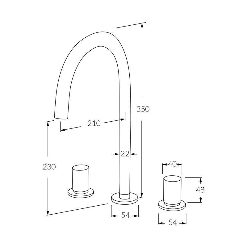 Sussex Circa Basin Sink High Set Chrome Specification