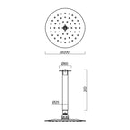 Gareth Ashton 316 200mm Round Vertical Shower Drop Specification
