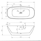 Cassa Rec Slimline 1500mm Bathtub - Specification