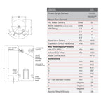 Rheem 50L Electric Storage Water Heater Hardwired Spec