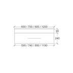 Rifco Aria 900 Wall Hung Vanity Spec