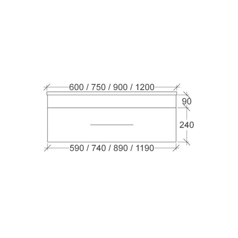 Rifco Aria 900 Wall Hung Vanity Spec