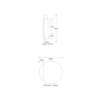 Rifco Cirque T2 Mirror Cabinet-900mm Spec