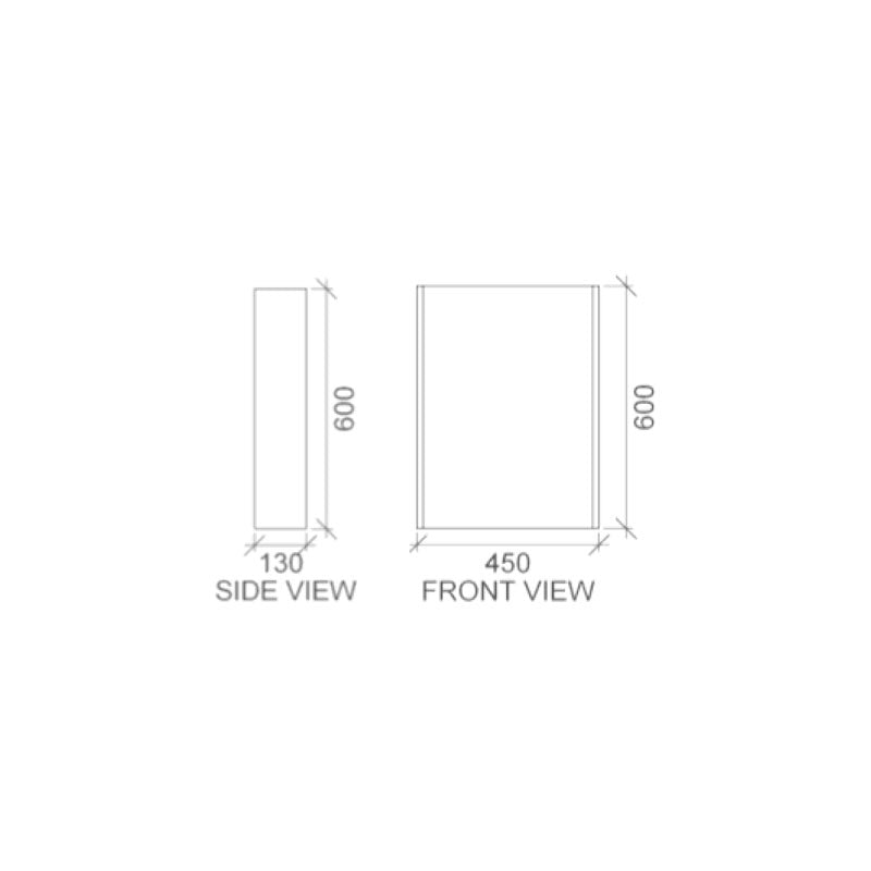 Rifco Commodore Mirror Cabinet-450mm Spec