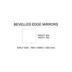 Rifco Cube Mirror-600mm Spec