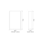 Rifco Jett Mirror Cabinet-450mm Spec