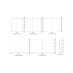 Rifco Overlay Standard 1000 High Shaving Cabinet Double Door Spec