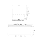 Rifco Platinum Wall Hung Vanity 600mm Spec