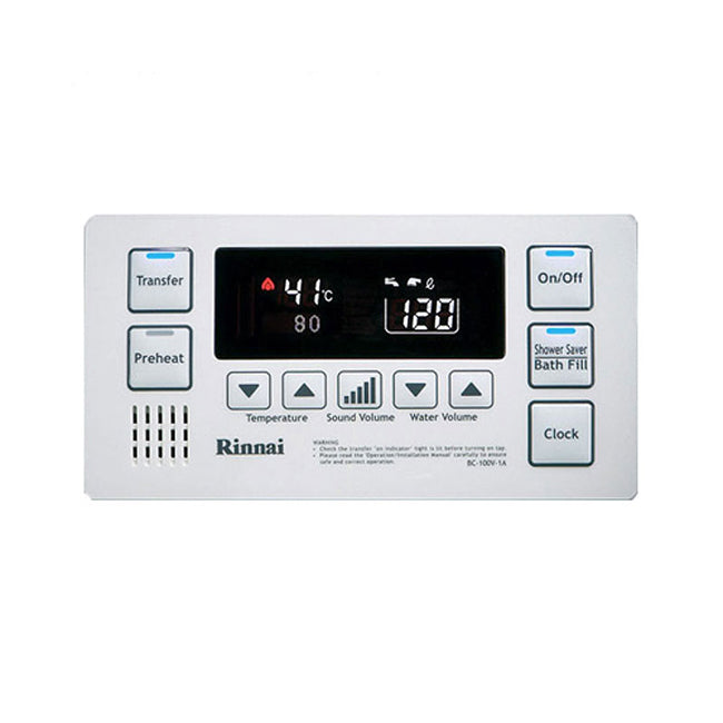 Rinnai Deluxe Bathroom Water Controller White