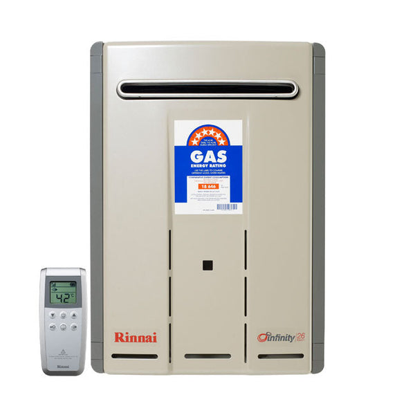 Buy Rinnai Infinity 26 Touch Continuous Flow Hot Water System Natural Gas  60°C Online | Cass Brothers