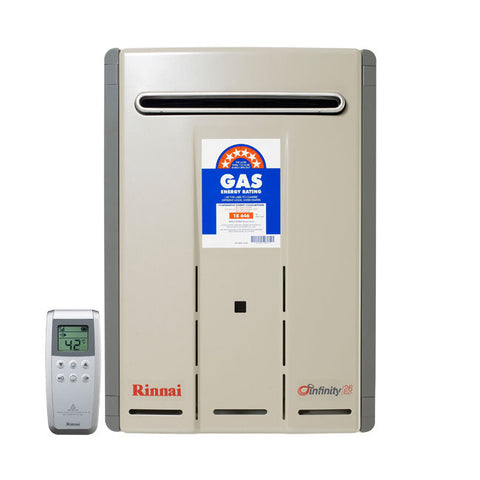 Rinnai Infinity 26 Touch Continuous Flow Hot Water System Natural Gas 60°C