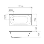 Round Bath 1525mm Specification