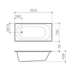 Round Bath 1525mm Specification