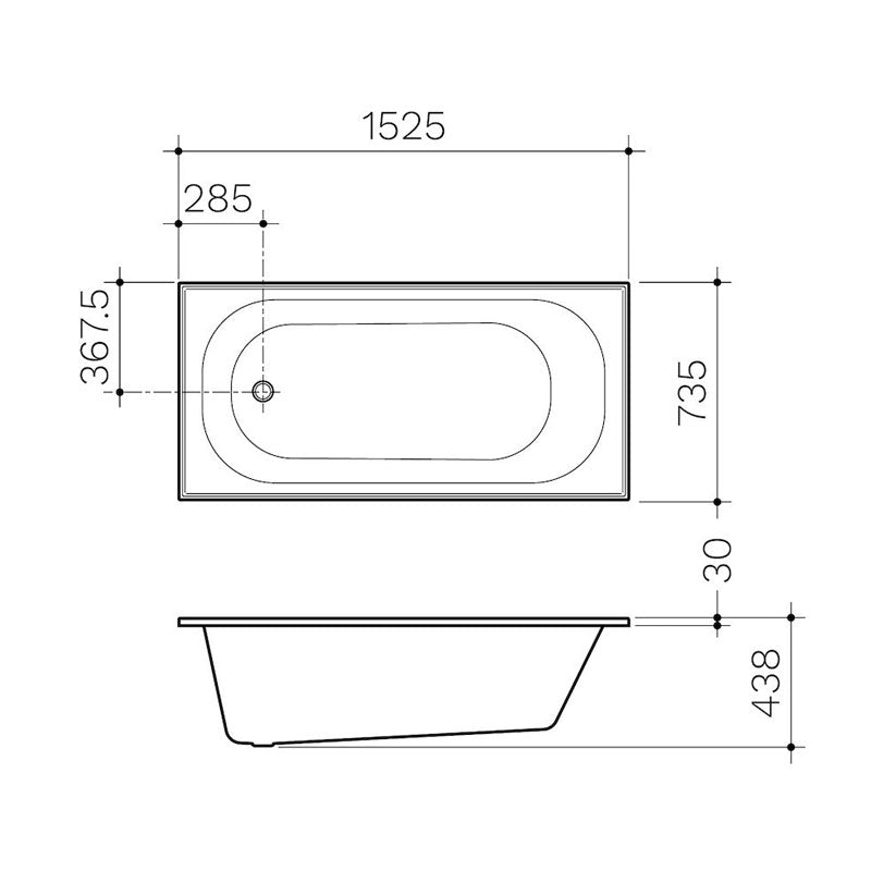 Round Bath 1525mm Specification