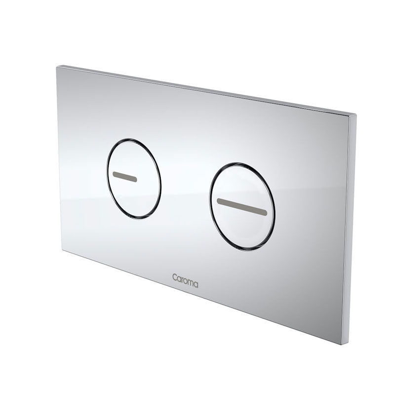 Caroma Round Dual Flush Plate & Buttons (ABS Plastic) Chrome