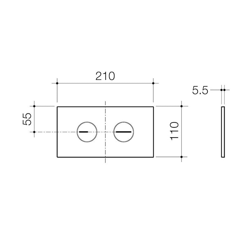 Caroma Round Dual Flush Plate & Buttons (ABS Plastic) Specification