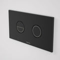 Caroma Invisi Series II® Black Round Dual Flush Plate & Buttons - Matte Black - 237088B