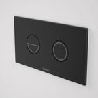 Caroma Invisi Series II® Black Round Dual Flush Plate & Buttons - Matte Black - 237088B