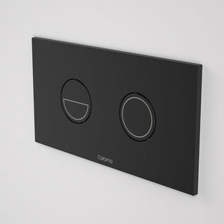 Caroma Invisi Series II® Black Round Dual Flush Plate & Buttons - Matte Black - 237088B