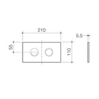 Caroma Invisi Series II® Round Dual Flush Plate & Buttons Specification