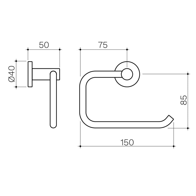 Round Toilet Roll Holder Specification
