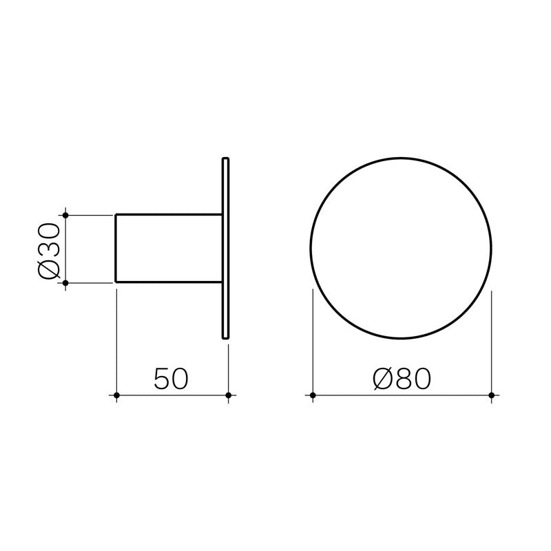 Clark Round Wall Hook Specficiation