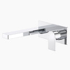CLARK Round Square Wall Basin/Bath Mixer 220mm - Chrome