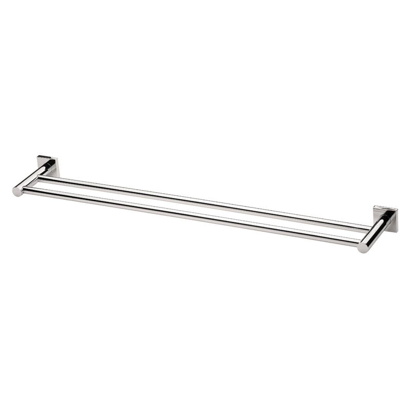 Phoenix Radii Double Towel Rail 800mm with Square Plate