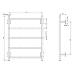 Phoenix Radii Towel Ladder 550x740 with Square Plate