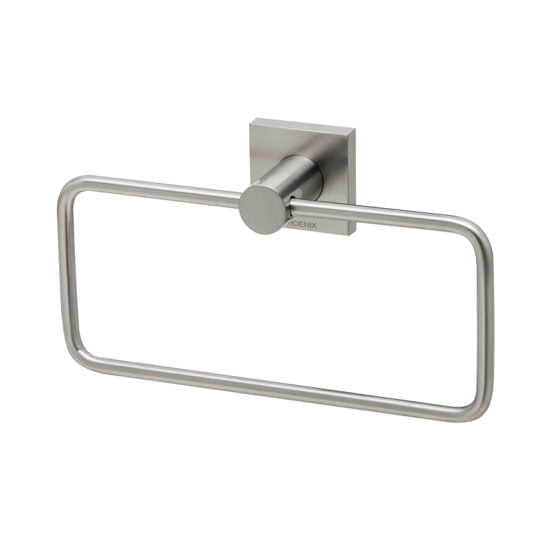 Phoenix Radii Hand Towel Holder with Square Plate