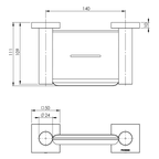 Phoenix Radii Soap Dish with Square Plate
