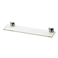 Phoenix Radii Glass Shelf with Square Plate - Chrome