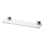 Phoenix Radii Glass Shelf with Square Plate - Chrome