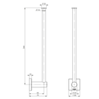 Phoenix Radii Spare Toilet Roll Holder with Square Plate - Chrome