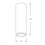 Sussex Circa Vertical Shower 120mm Chrome Specification