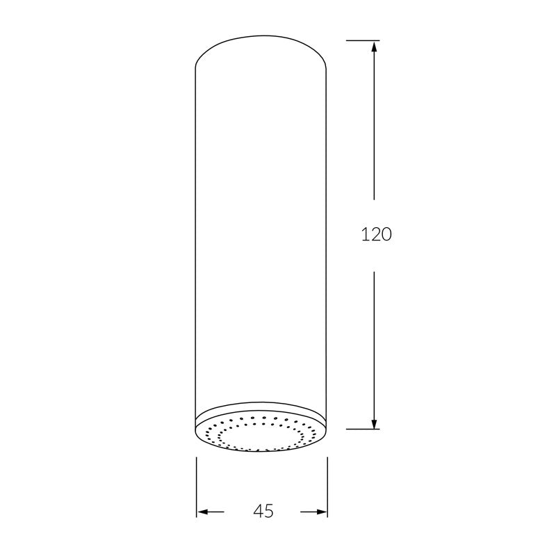 Sussex Circa Vertical Shower 120mm Chrome Specification