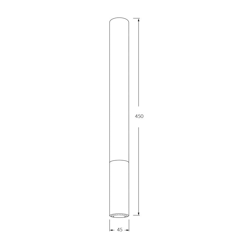 Sussex Circa Vertical Shower 450mm Chrome Specification