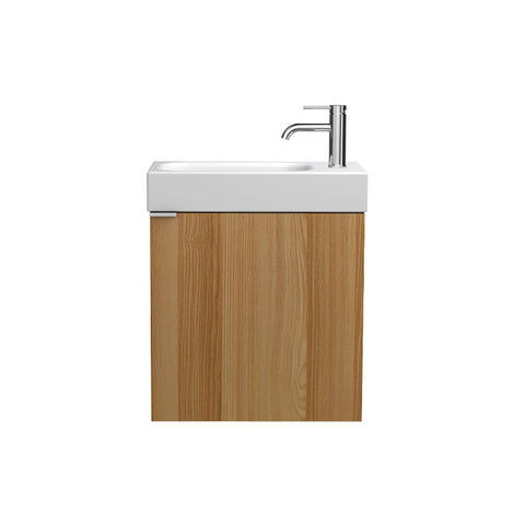 Parisi Smart 400 Wall Mounted Cabinet with Ceramic Basin Oak