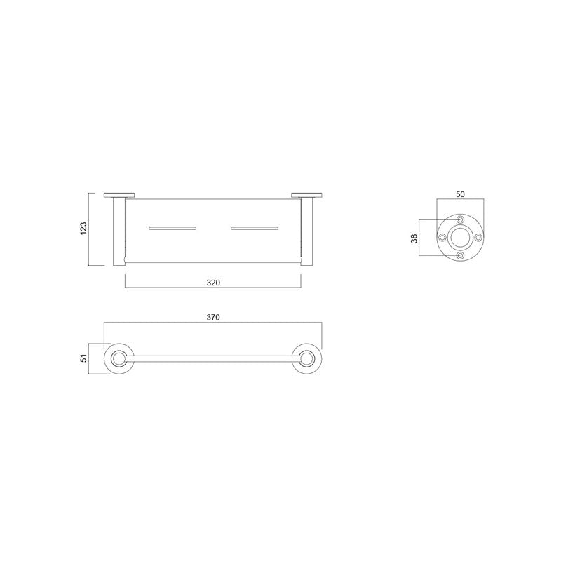 Master Rail Shelf 320mm Chrome specifications