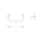 Master Rail Shelf 320mm Chrome specifications