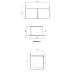 Feel 800 Wall Mounted Cabinet with Ceramic Top 1TH Specifications