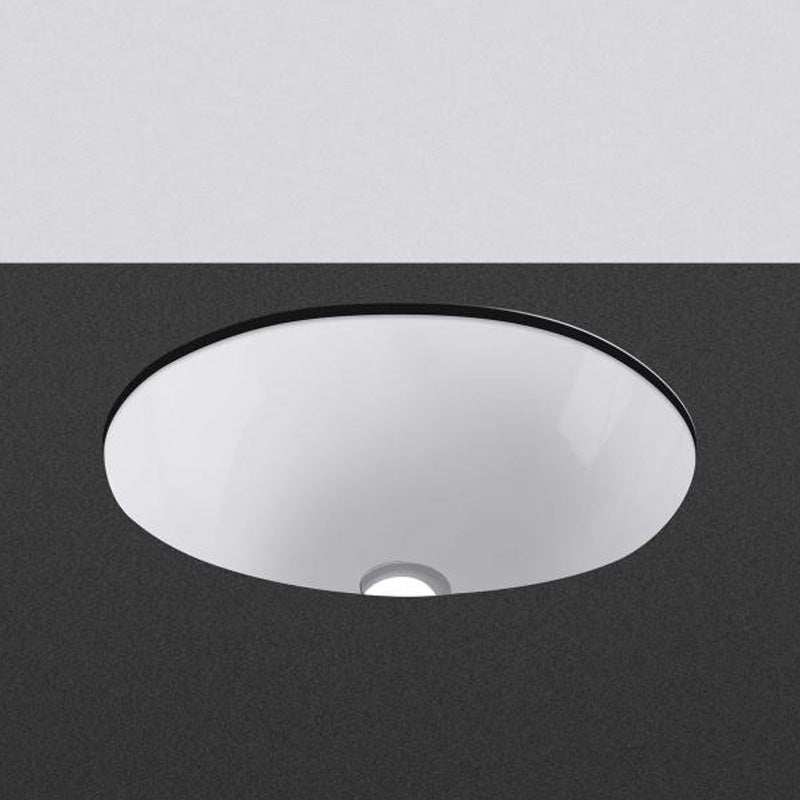 Studio Bagno Sotto Oval Under Counter Basin - Gloss White - SBU02