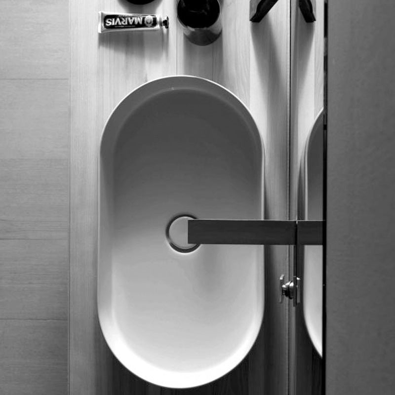 Studio Bagno Shard X Oval Above Counter Basin - Gloss White - SHAXOV