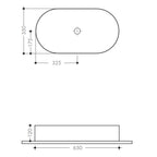 Studio Bagno Shard X Oval Above Counter Basin - Gloss White - SHAXOV