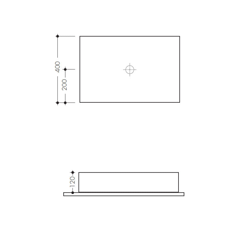 Studio Bagno Shard X Rectangle Above Counter Basin - Gloss White - SHAXREC
