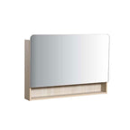 Parisi Lotus Ash 1000 Mirror Storage Cabinet - Matte White & Ash - LA-1000.MS-MWA