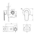 Argent Pace Shower Mixer Trim - Chrome Specification